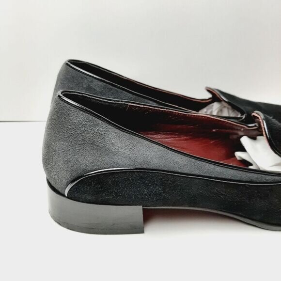 ROBERTO CAPUCCI Italy Genuine Suede Leather Low Heel Smoking Loafers Sz 7.5 B - Picture 4 of 15